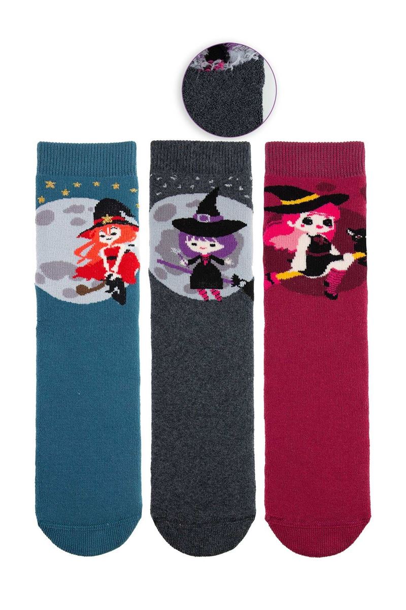 BROSS WITCH ON THE MOON GIRLS’ TERRY SOCKS ASORTY