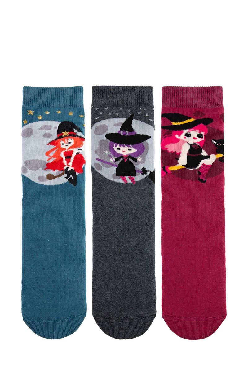 BROSS WITCH ON THE MOON GIRLS’ TERRY SOCKS ASORTY