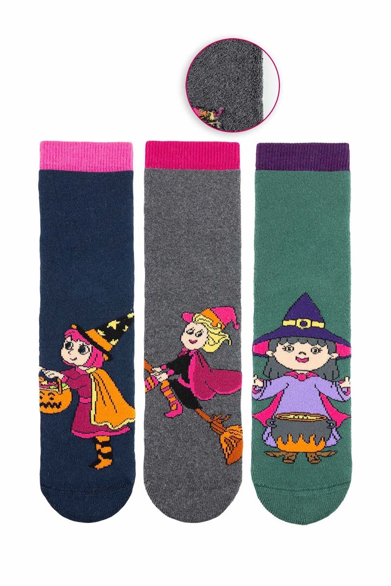 BROSS FLYING WITCH GIRLS’ TERRY SOCKS ASORTY