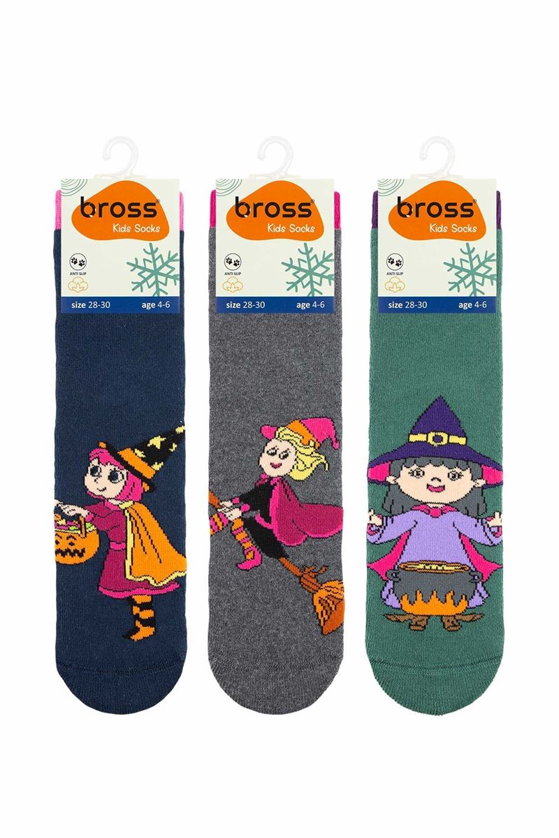 BROSS FLYING WITCH GIRLS’ TERRY SOCKS ASORTY