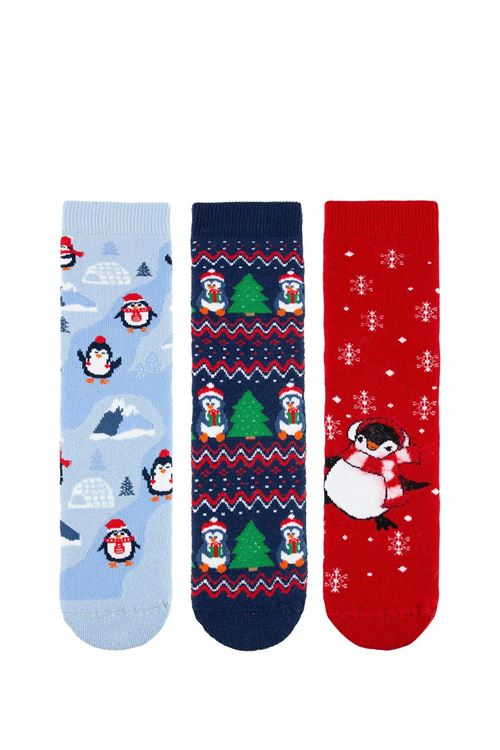 Skııng Penguın Gırls’ Terry Socks 12