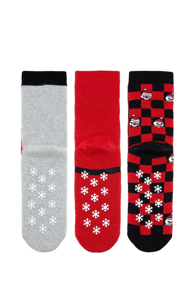 BROSS SANTA WITH A SCARF BOYS’ TERRY SOCKS ASORTY