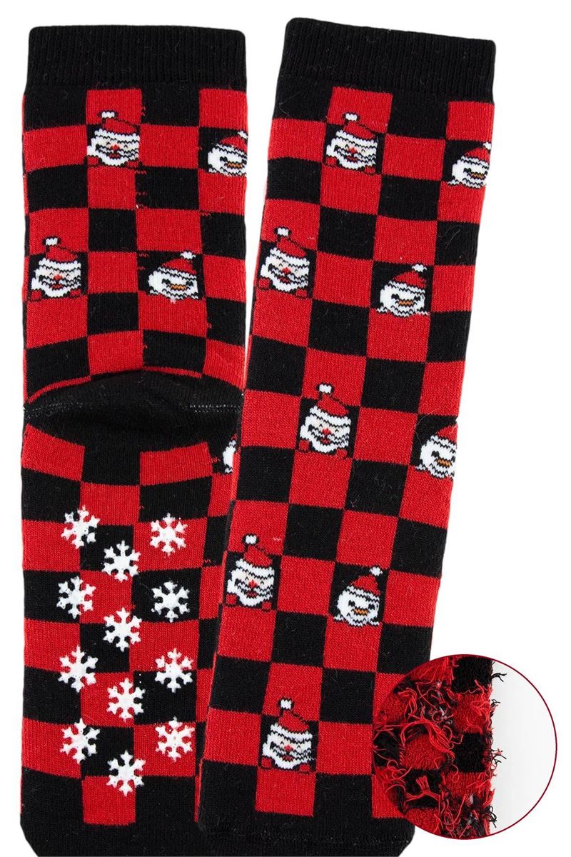 BROSS SANTA WITH A SCARF BOYS’ TERRY SOCKS ASORTY