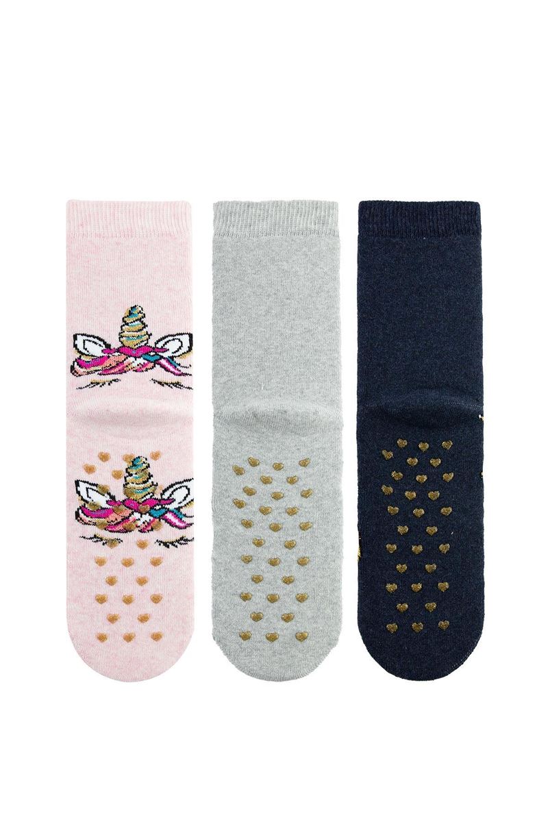 BROSS UNICORN HORN GIRLS’ TERRY SOCKS ASORTY