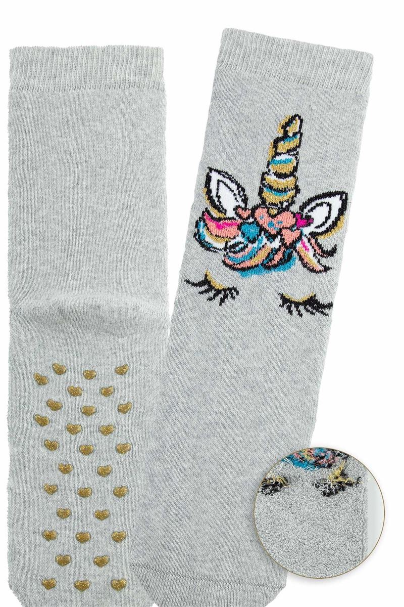 BROSS UNICORN HORN GIRLS’ TERRY SOCKS ASORTY