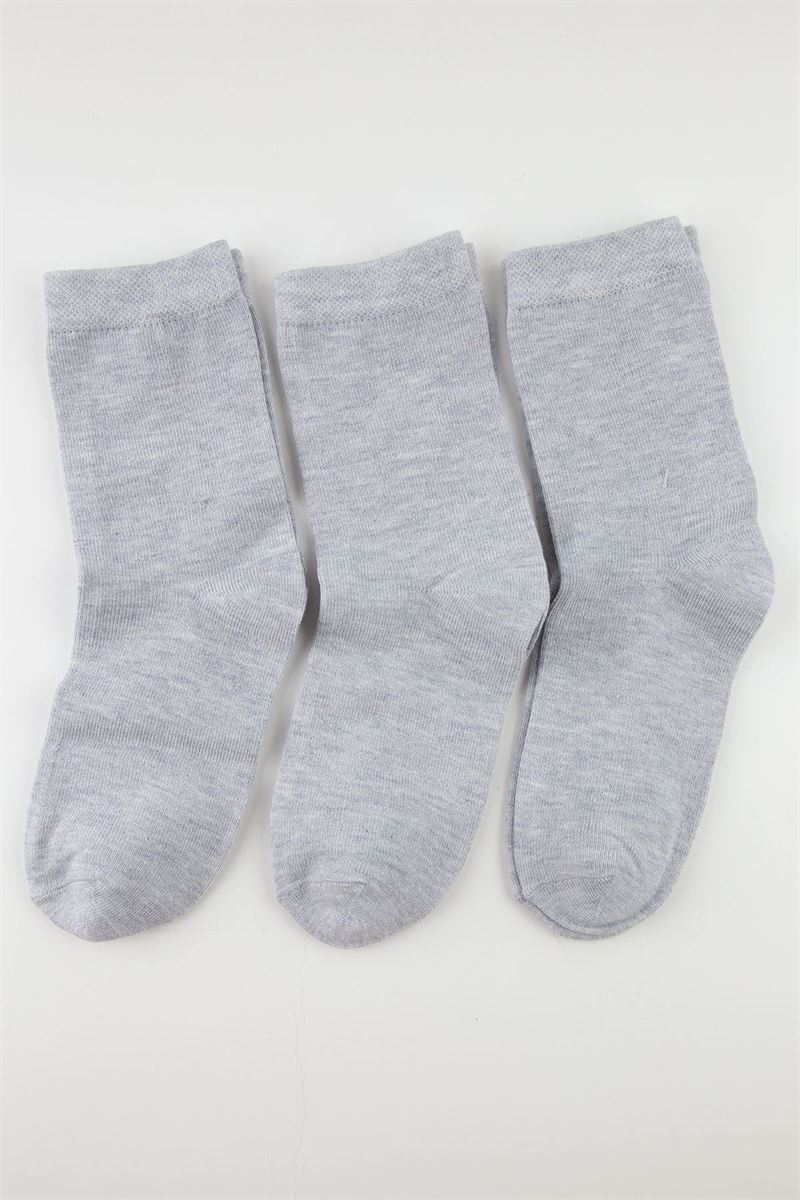 BROSS SIMPLE BAMBOO KIDS  SOCKS GRAY MELANGE