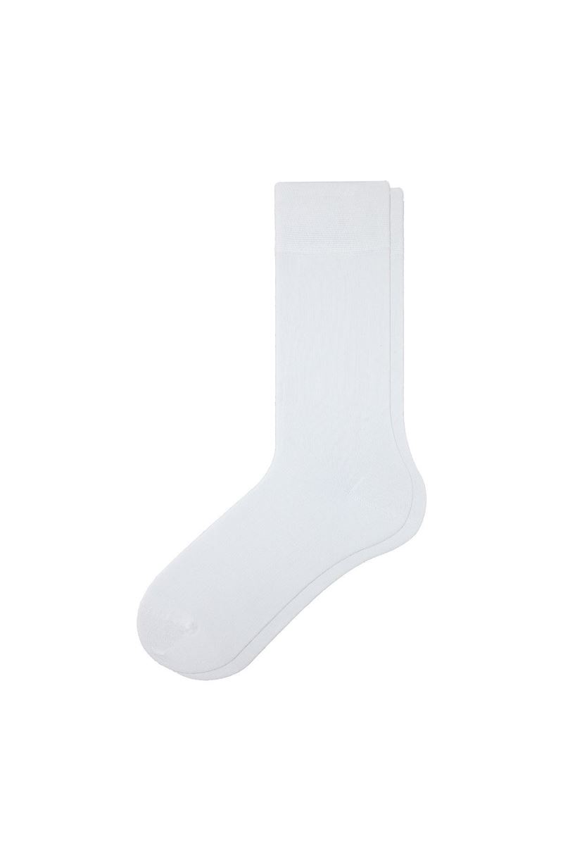 BROSS SIMPLE BAMBOO MEN S SOCKS WHITE