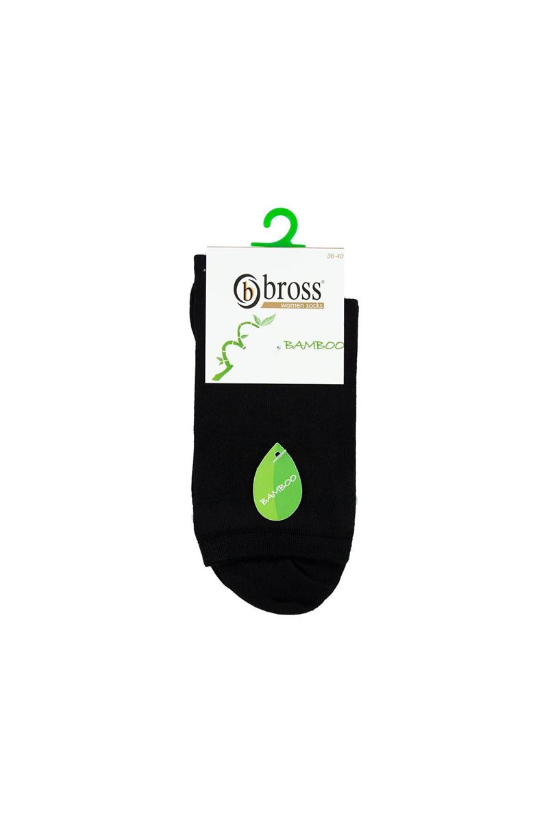 BROSS SIMPLE BAMBOO WOMEN S SOCKS BLACK