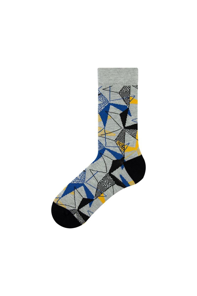 BROSS GEOMETRY PATTERNED TEENAGE+MENS SOCKS ASORTY