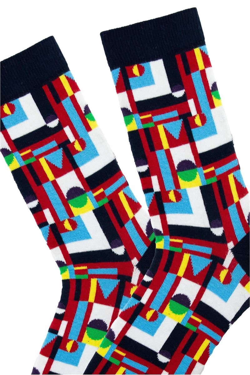 BROSS MAN VAITER SOCKS GEOMETRIC PATTERNED ASORTY