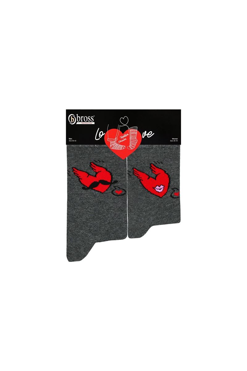 BROSS HEART AND MUSTACHE MENS & WOMENS COMBINATION SOC ASORTY