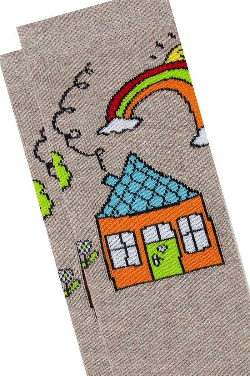 BROSS CARTOON PATTERNED GIRLS SOCKS ASORTY