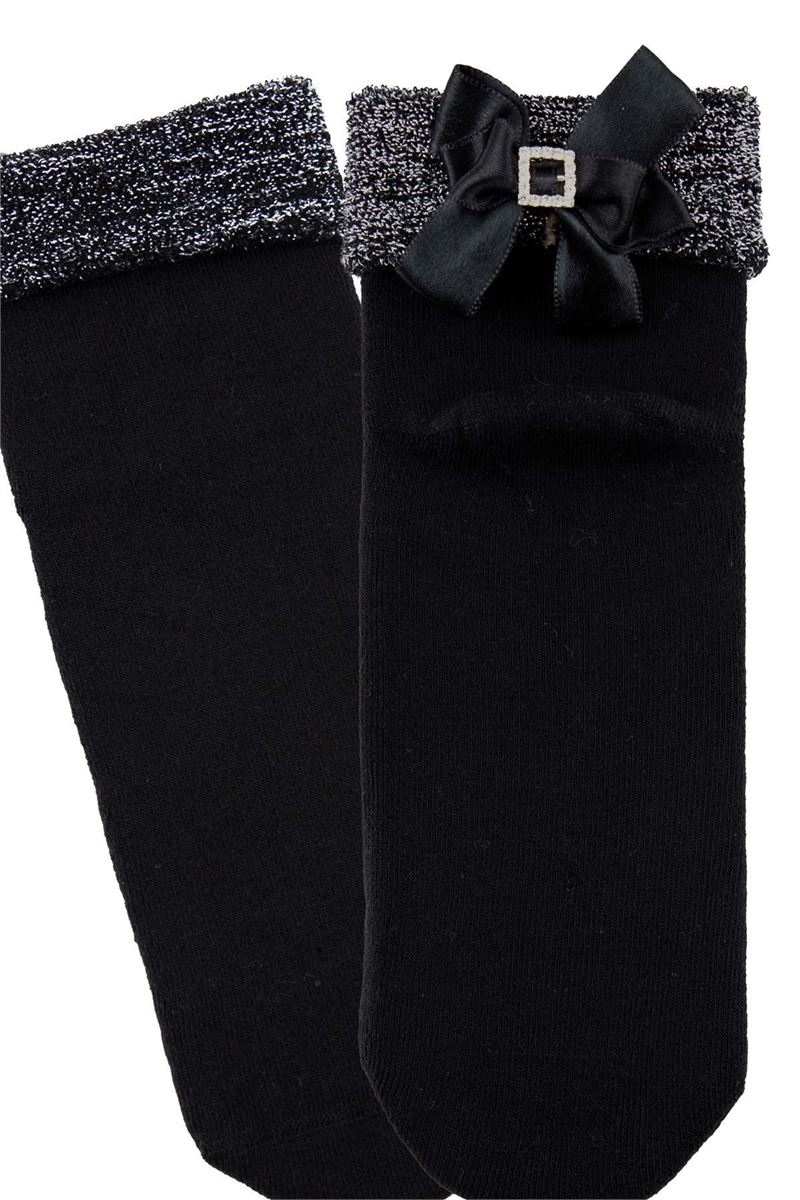 BROSS SHIMMER WOMEN TERRY SOCKS WITH BOW ACCESSORY ASORTY