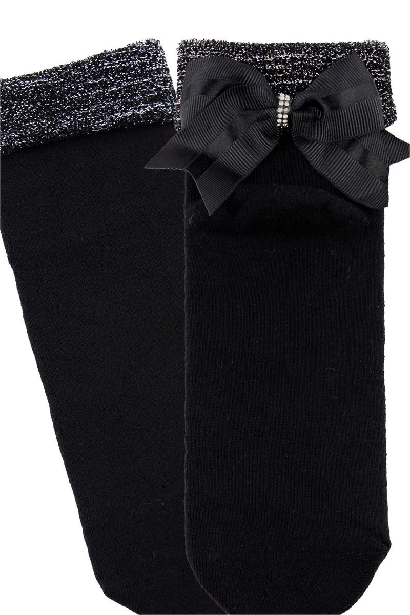 BROSS SHIMMER WOMEN TERRY SOCKS WITH BOW ACCESSORY ASORTY