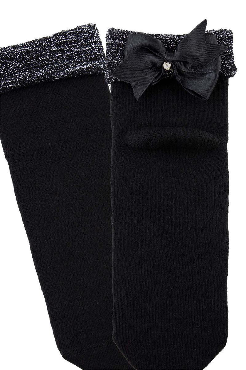 BROSS SHIMMER WOMEN TERRY SOCKS WITH BOW ACCESSORY ASORTY