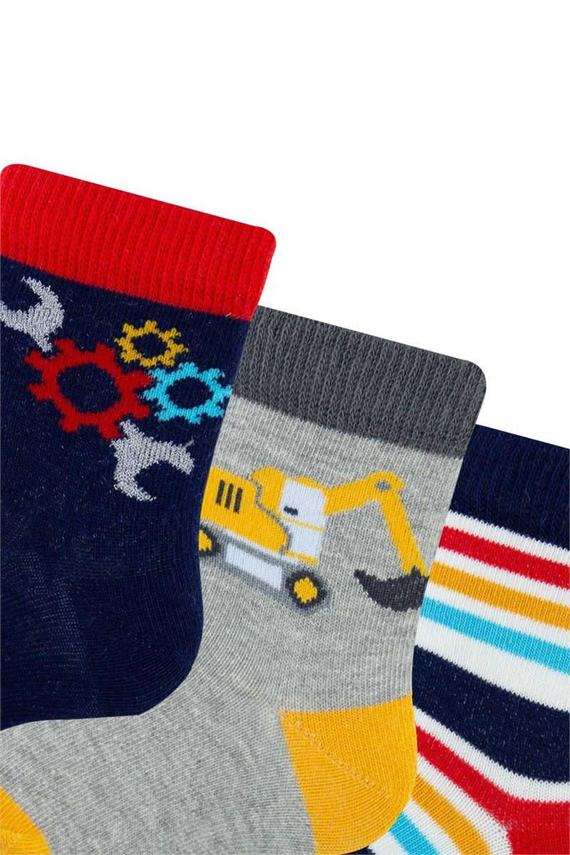 BROSS TRUCK PATTERN BABY BOY SOCKET SOCKS ASORTY