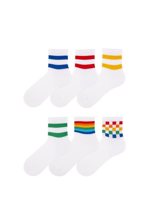 Women Rainbow Crew Socks 12