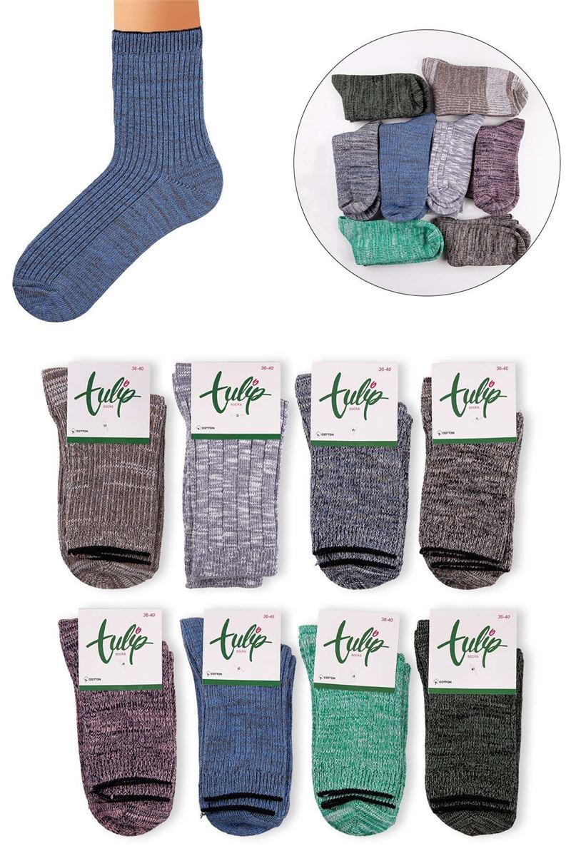 TULIP MULINE WOMEN CREW SOCKS ASORTY