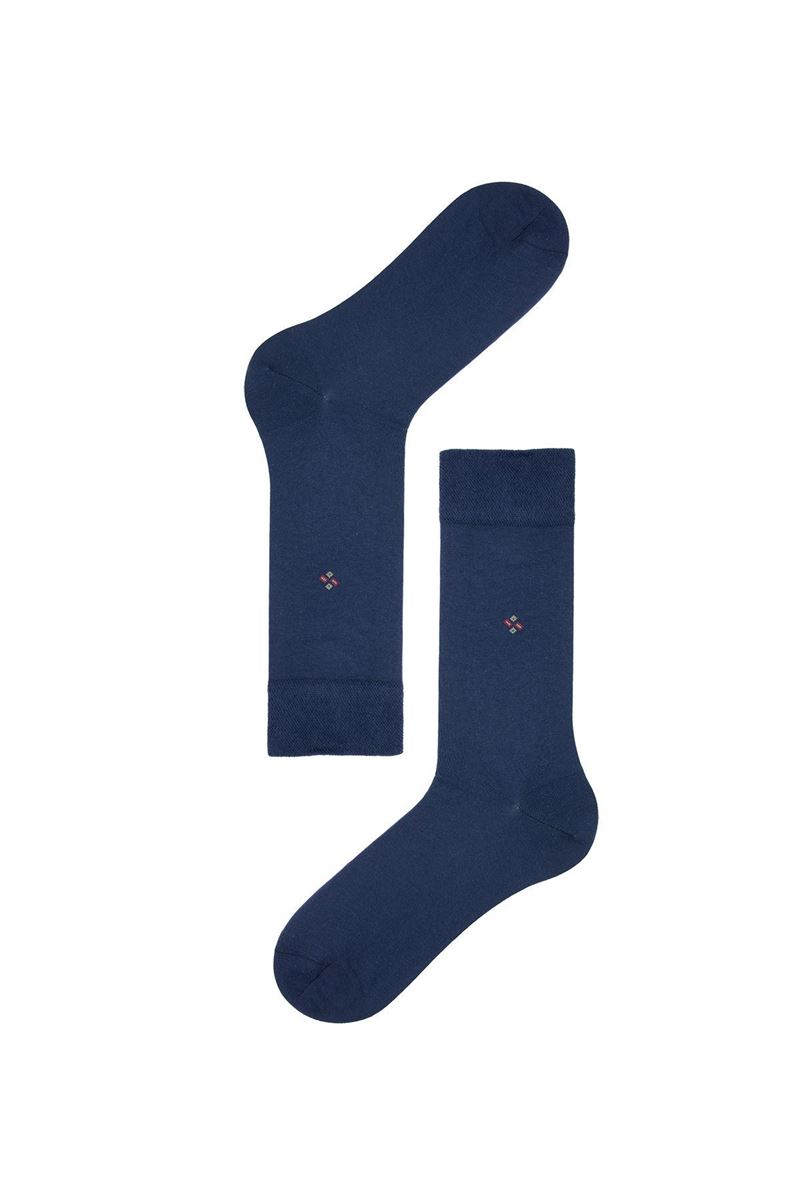 BROSS SUMMER PATTERNED MEN S SOCKS NAVY BLUE