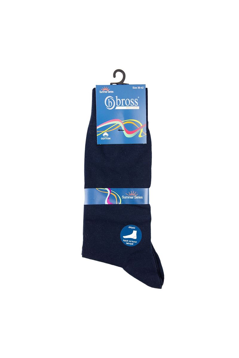 BROSS SUMMER SIMPLE MEN S SOCKS (DISCOUNT PRODUCT) NAVY BLUE