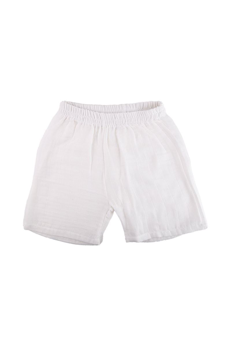 BONDILOLLY KIDS MUSLINE SHORT 100% COTTON WHITE