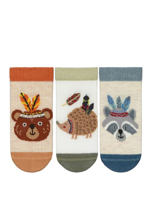 3 Pack Animals Patterned Baby Boy S Shaftless Sock 12