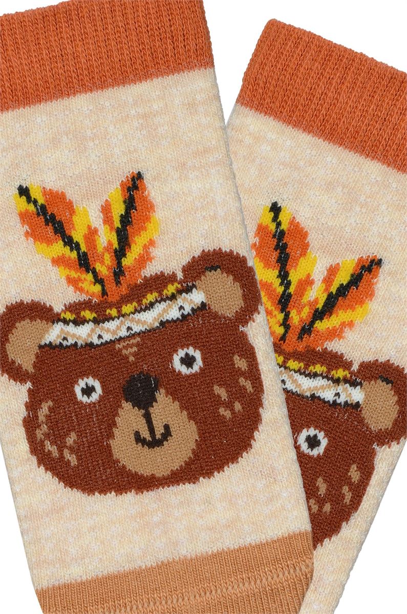 BROSS 3 PACK ANIMALS PATTERNED BABY BOY S SHAFTLESS SOCK ASORTY