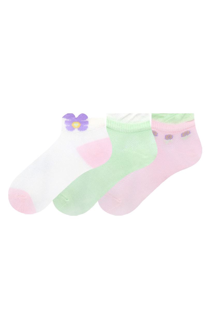 BROSS 3D FLOWER BABY GIRLS BOOTIES SOCKS ASORTY