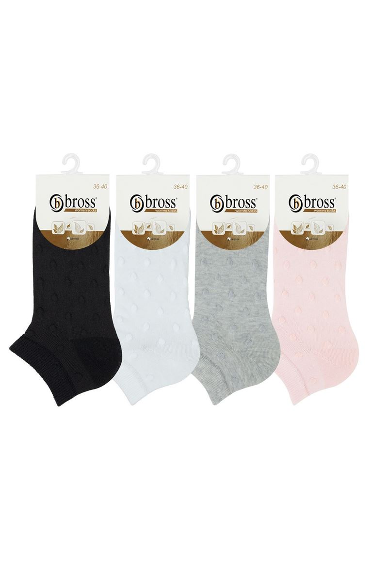 BROSS WOMAN ANKLE SOCKS BUBBLE PATTERNED ASORTY