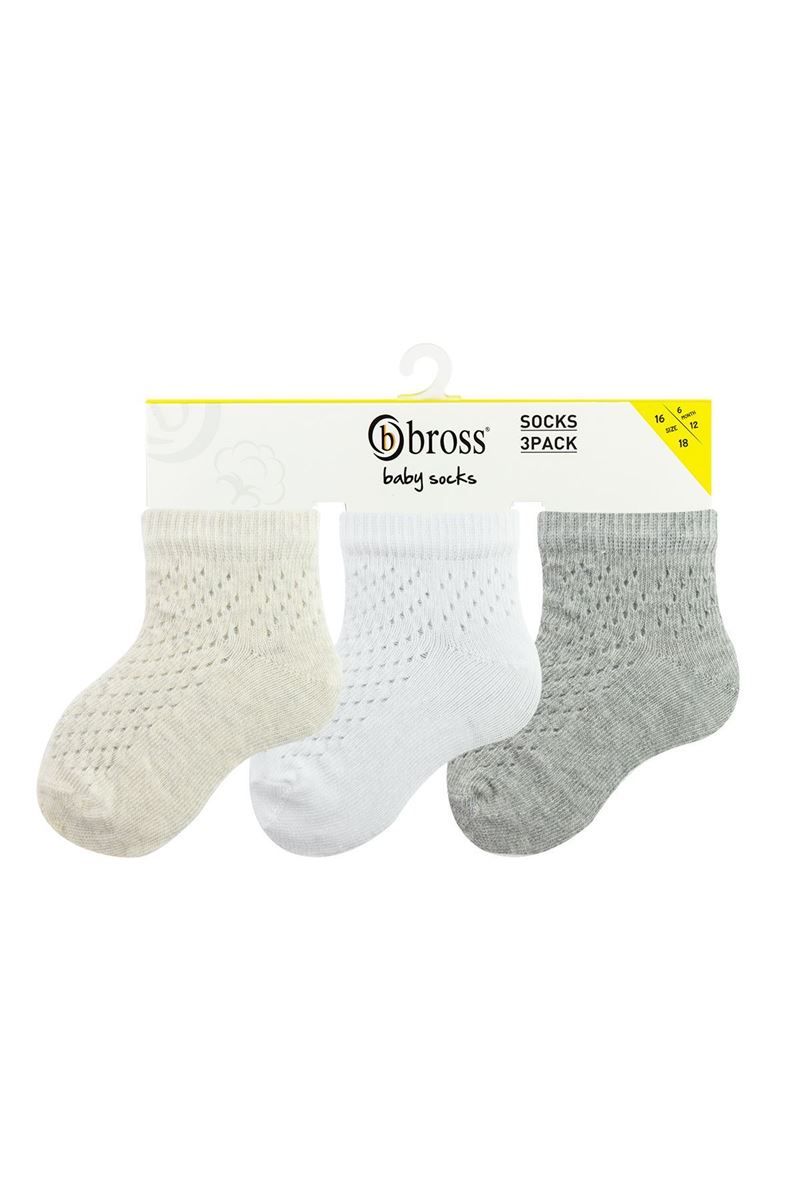 BROSS BABY NETTING CREW SOCKS ASORTY