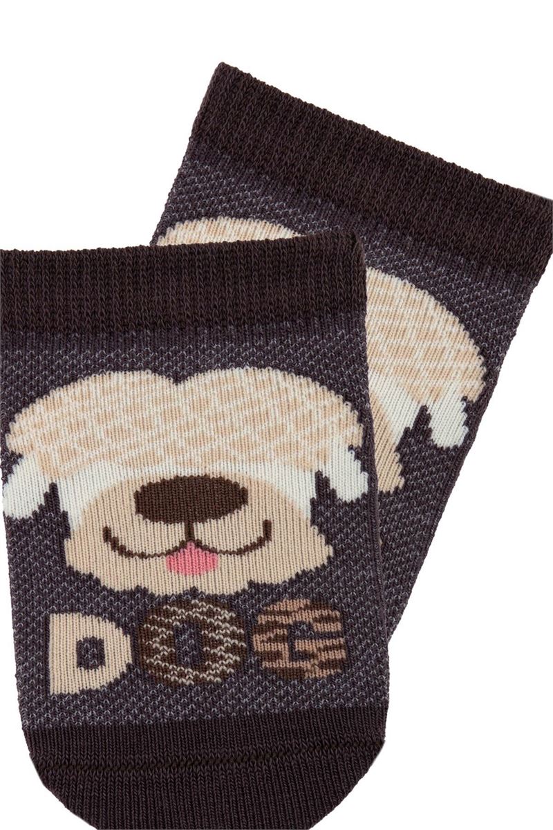 BROSS BABY BOY ANKLE SOCKS DOG PATTERNED ASORTY