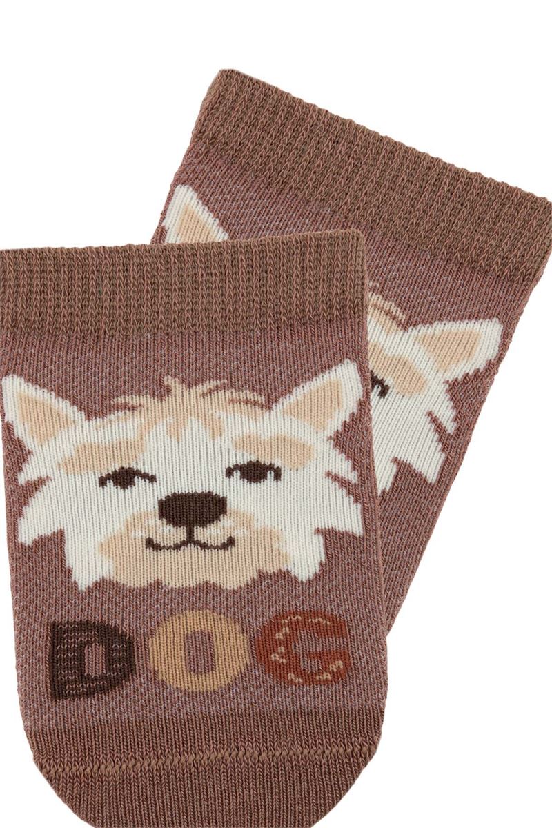 BROSS BABY BOY ANKLE SOCKS DOG PATTERNED ASORTY