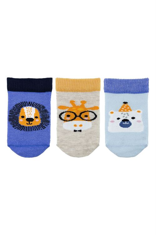 Baby Boy Ankle Socks Animal Patterned 12
