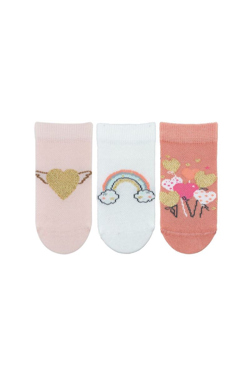 BROSS GIRL ANKLE SOCKS HAPPY WRITTEN ASORTY