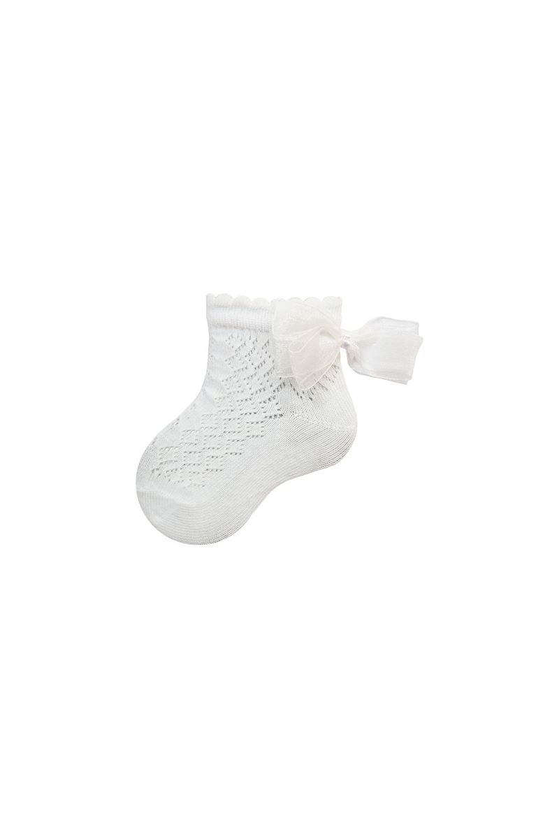 BROSS BABY GIRL NETTING RIBBON ANKLE SOCKS ASORTY