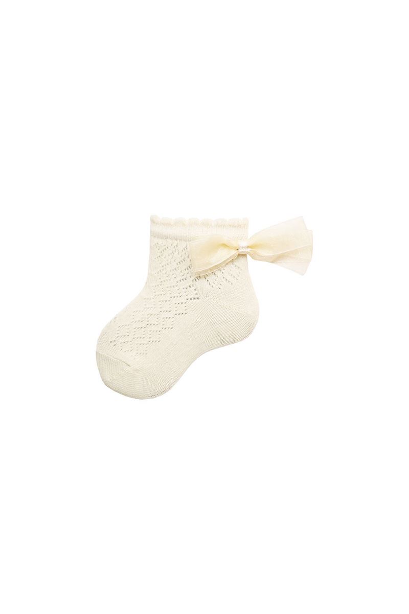 BROSS BABY GIRL NETTING RIBBON ANKLE SOCKS ASORTY