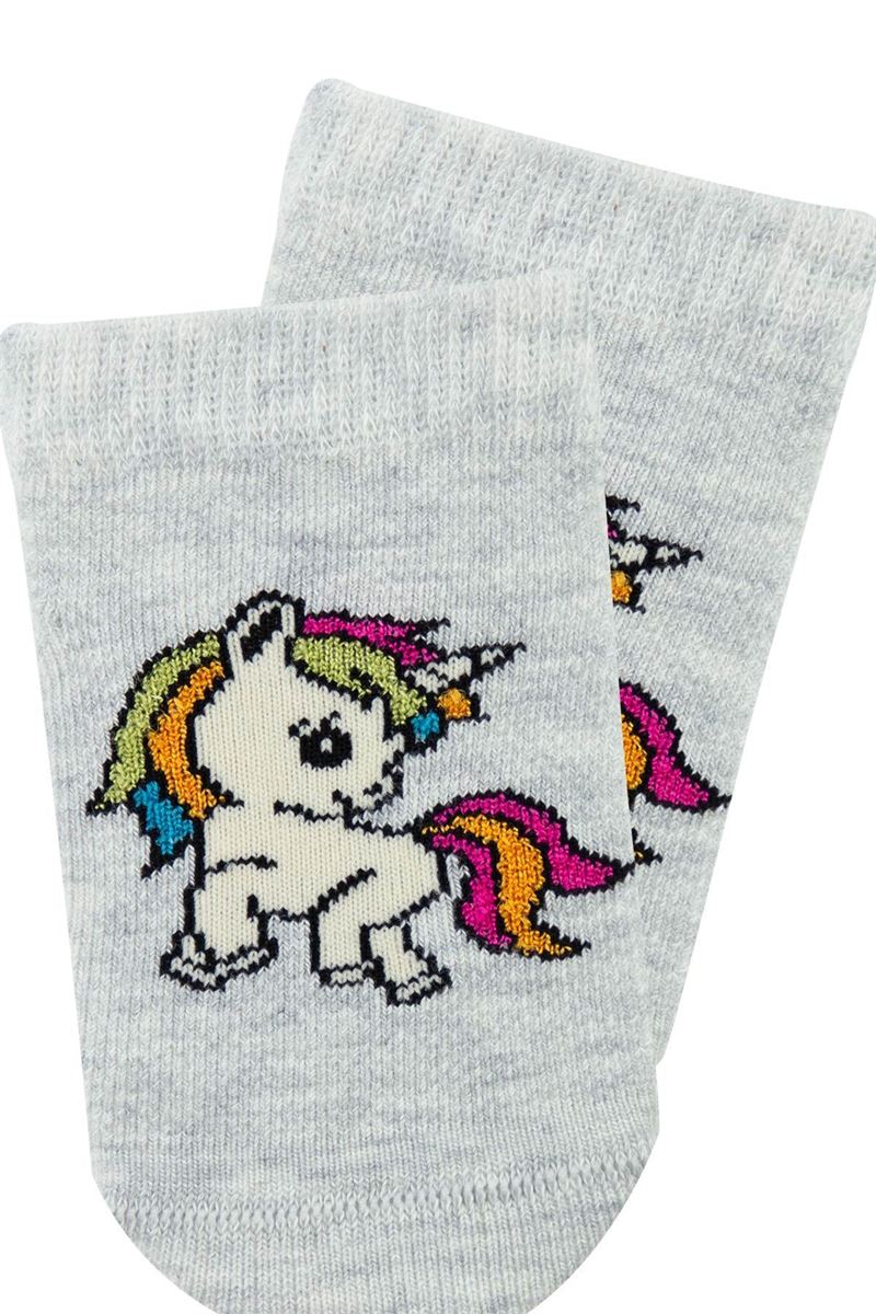 BROSS GIRL ANKLE SOCKS UNICORN PATTERNED ASORTY