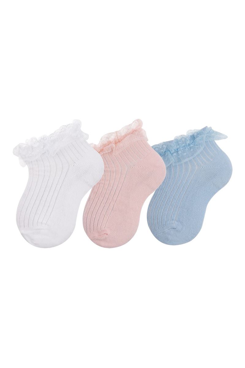 BROSS LACEY ACCESSORY BABY GIRLS SHAFTLESS SOCKS ASORTY