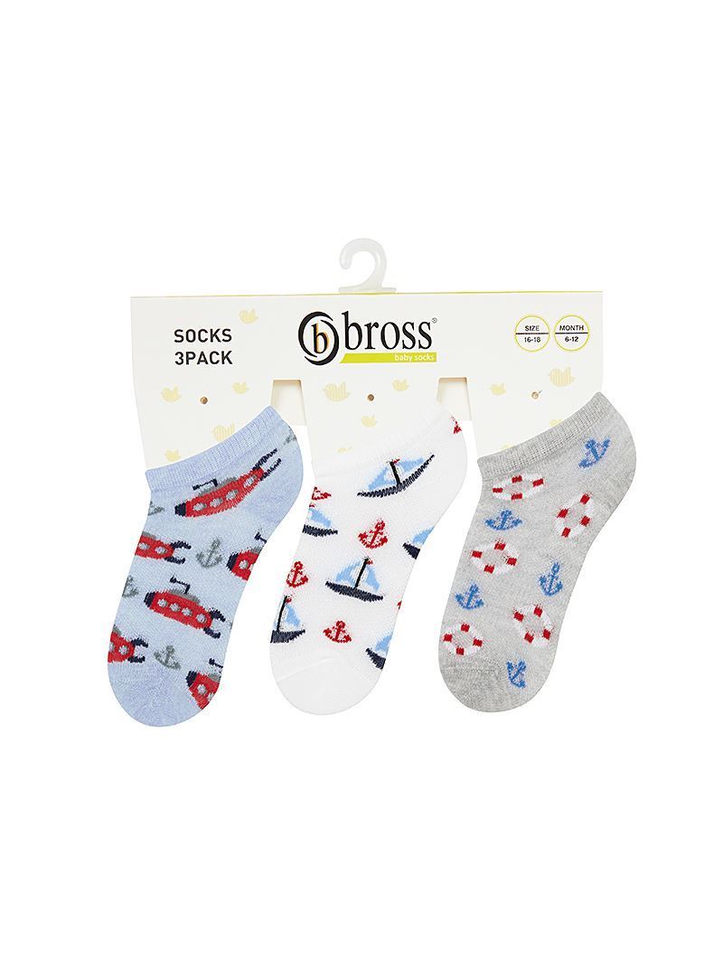 BROSS SEA THEMED BABY BOYS BOOTIES SOCKS ASORTY