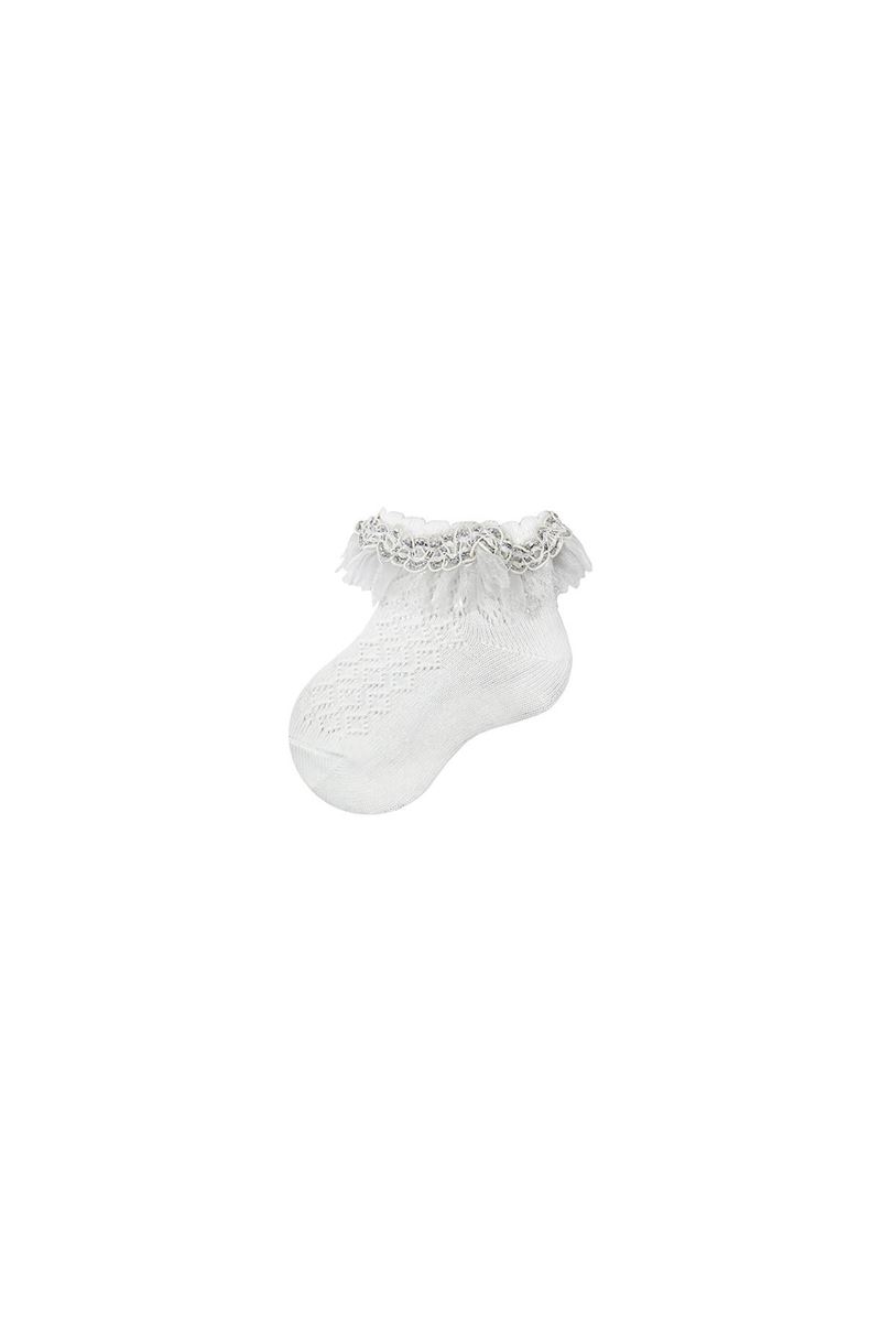 BROSS BABY GIRLS NET BOOTIES WITH DIFFERENT ACCESSORIES WHITE