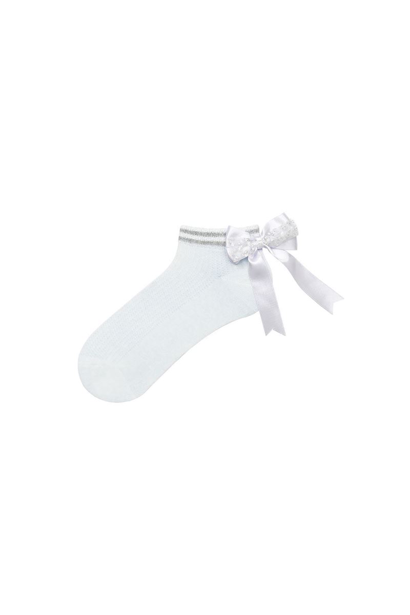 BROSS WOMENS BOOTIES WITH BOWTIE WHITE