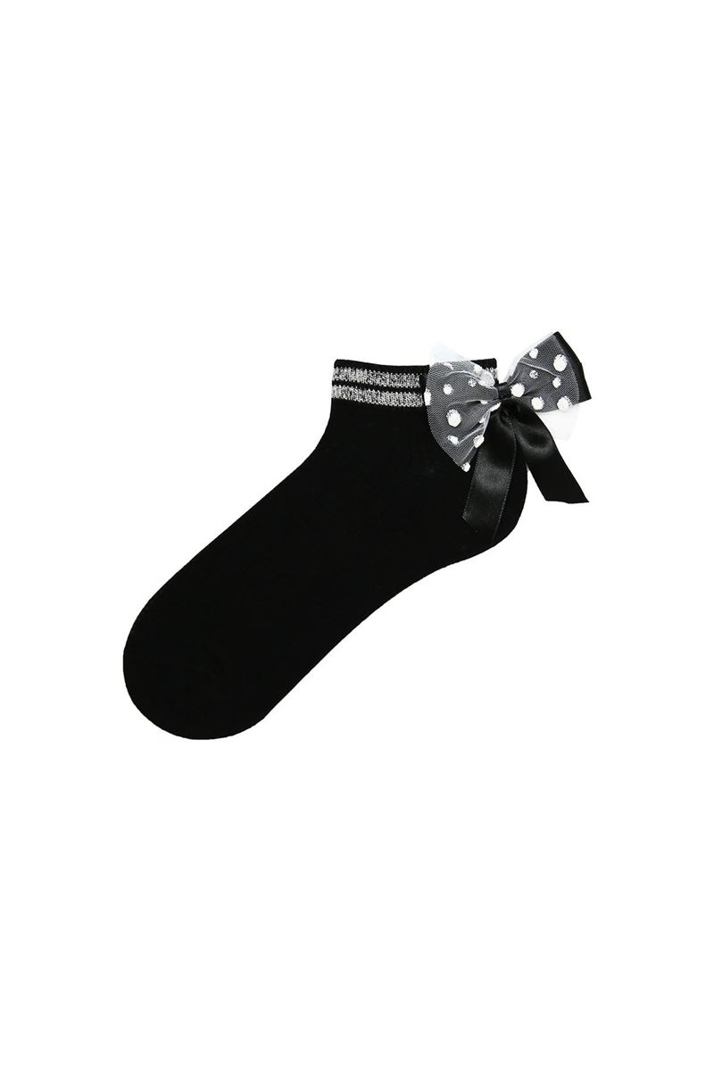 BROSS WOMENS BOOTIES WITH BOWTIE BLACK