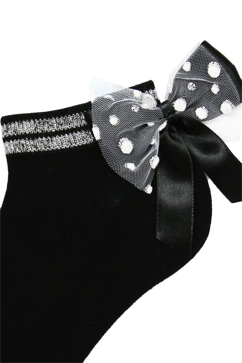 BROSS WOMENS BOOTIES WITH BOWTIE BLACK