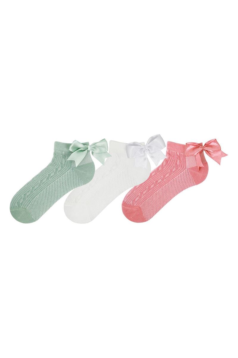 BROSS BOWTIE ACCESSORY  GIRLS SHAFTLESS SOCKS ASORTY