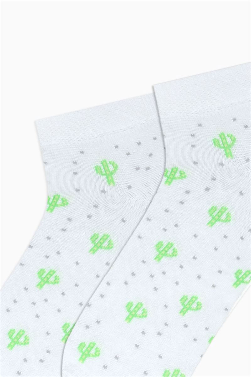 BROSS CACTUS PATTERNED MEN BOOTIES SOCKS ASORTY