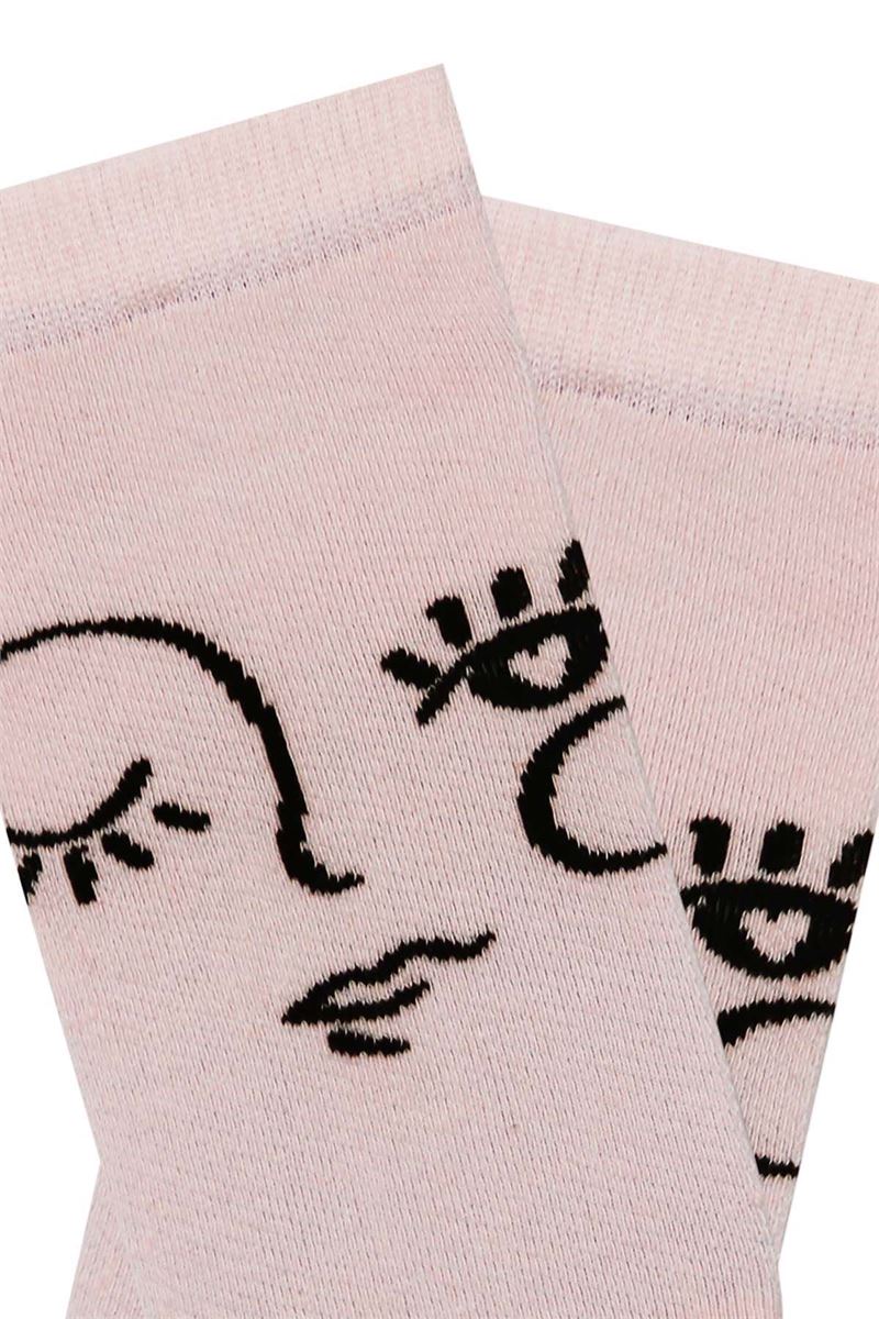BROSS FACE PATTERNED WOMENS BOOTIES SOCKS ASORTY