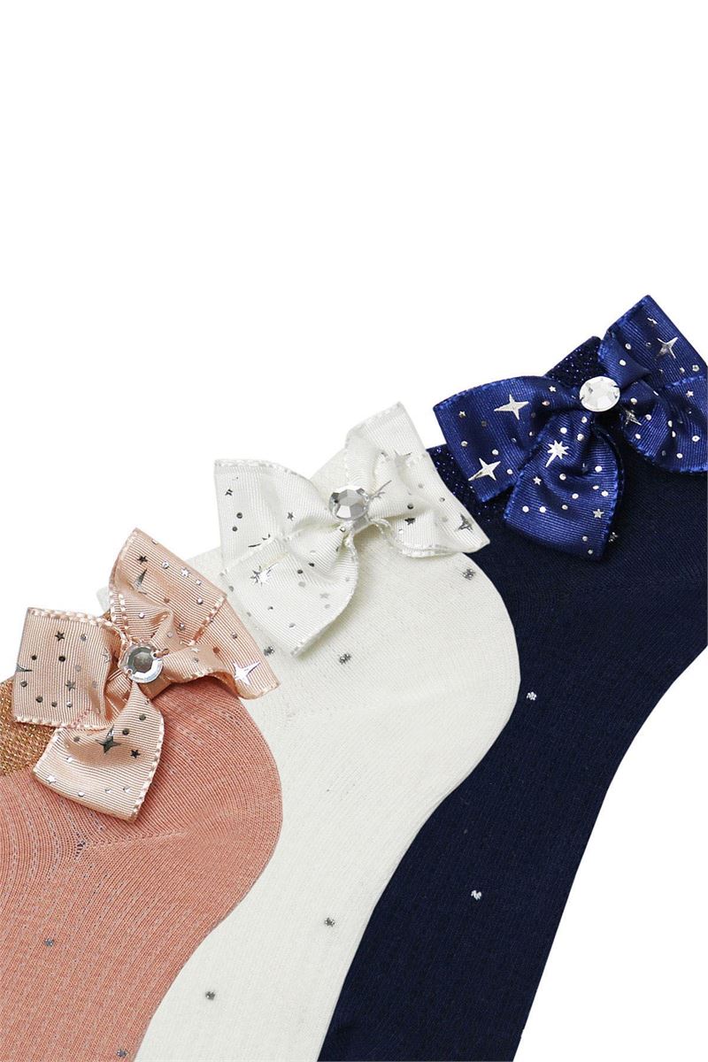 BROSS BABY GIRLS BOOTIES WITH BOWTIE ACCESSORY ASORTY