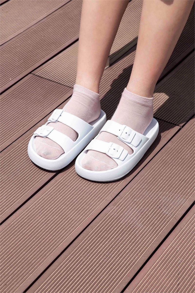 BROSS
 WOMEN SLIPPER WHITE